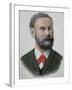 Otto Lilienthal (1848-1896). German Pioneer of Aviation.,1890. Colored-null-Framed Giclee Print