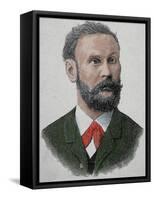 Otto Lilienthal (1848-1896). German Pioneer of Aviation.,1890. Colored-null-Framed Stretched Canvas