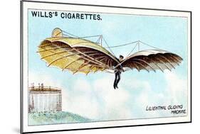 Otto Lilienthal, German Gliding Pioneer and Aeronautical Inventor, Flying One of His Gliders-null-Mounted Giclee Print