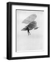 Otto Lilienthal Makes One of His Last Flights, 1896-null-Framed Premium Giclee Print