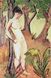 Nude Standing Against a Tree-Otto Muller-Giclee Print