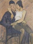 Sitting Pair, 1920-Otto Muller-Giclee Print