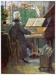 Wolfgang Amadeus Mozart the Austrian Composer Playing the Harpsichord-Otto Nowak-Mounted Art Print