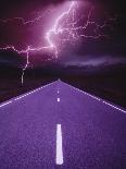 Lightning over Highway-Otto Rogge-Framed Premium Photographic Print