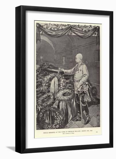 Otto Von Bismarck at the Tomb of Emperor William I-null-Framed Giclee Print