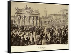 Otto Von Bismarck in Berlin in 1871-Wilhelm Camphausen-Framed Stretched Canvas