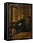 Otto Von Bismarck in His Study-German School-Framed Stretched Canvas