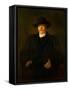 Otto von Bismarck portrait-Franz Seraph von Lenbach-Framed Stretched Canvas