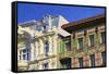 Otto Wagner's Art Nouveau Apartments, Majolica House, Vienna, Austria, Europe-Neil Farrin-Framed Stretched Canvas