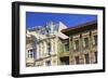 Otto Wagner's Art Nouveau Apartments, Majolica House, Vienna, Austria, Europe-Neil Farrin-Framed Photographic Print