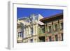 Otto Wagner's Art Nouveau Apartments, Majolica House, Vienna, Austria, Europe-Neil Farrin-Framed Photographic Print