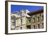 Otto Wagner's Art Nouveau Apartments, Majolica House, Vienna, Austria, Europe-Neil Farrin-Framed Photographic Print