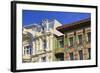 Otto Wagner's Art Nouveau Apartments, Majolica House, Vienna, Austria, Europe-Neil Farrin-Framed Photographic Print