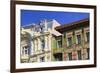 Otto Wagner's Art Nouveau Apartments, Majolica House, Vienna, Austria, Europe-Neil Farrin-Framed Photographic Print