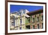 Otto Wagner's Art Nouveau Apartments, Majolica House, Vienna, Austria, Europe-Neil Farrin-Framed Photographic Print