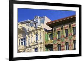 Otto Wagner's Art Nouveau Apartments, Majolica House, Vienna, Austria, Europe-Neil Farrin-Framed Photographic Print