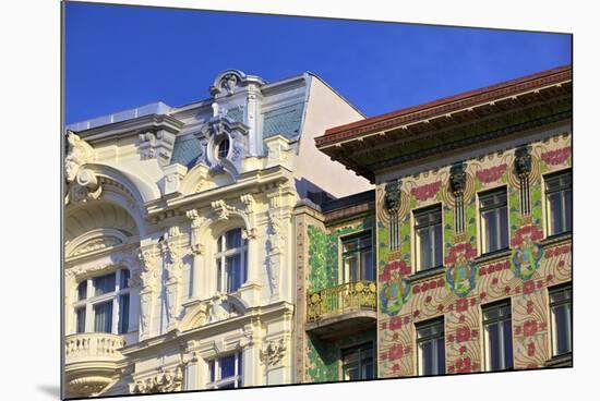 Otto Wagner's Art Nouveau Apartments, Majolica House, Vienna, Austria, Europe-Neil Farrin-Mounted Photographic Print