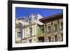 Otto Wagner's Art Nouveau Apartments, Majolica House, Vienna, Austria, Europe-Neil Farrin-Framed Photographic Print