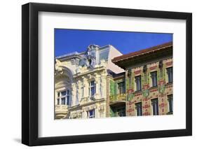 Otto Wagner's Art Nouveau Apartments, Majolica House, Vienna, Austria, Europe-Neil Farrin-Framed Photographic Print