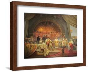 Ottokar II of Bohemia, the Union of Slavic Dynasties-Alphonse Mucha-Framed Giclee Print