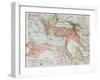 Ottoman Empire Historical Development Old Map (Between 1792 And 1878)-marzolino-Framed Art Print