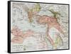 Ottoman Empire Historical Development Old Map (Between 1792 And 1878)-marzolino-Framed Stretched Canvas