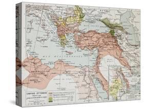 Ottoman Empire Historical Development Old Map (Between 1792 And 1878)-marzolino-Stretched Canvas