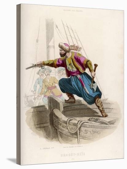 Ottoman Pirate Successor to Khayr-Ad-Din Fatally Wounded in an Unsuccessful Attack-A. Debelle-Stretched Canvas