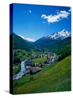 Otztal-Otz Valley and Town of Solden, Tyrol, Austria-Walter Bibikow-Stretched Canvas