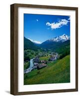 Otztal-Otz Valley and Town of Solden, Tyrol, Austria-Walter Bibikow-Framed Photographic Print