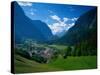 Otztal-Otz Valley & Town of Oetz, Tyrol, Austri-Walter Bibikow-Stretched Canvas