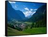 Otztal-Otz Valley & Town of Oetz, Tyrol, Austri-Walter Bibikow-Framed Stretched Canvas