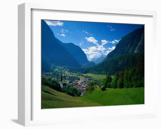 Otztal-Otz Valley & Town of Oetz, Tyrol, Austri-Walter Bibikow-Framed Premium Photographic Print