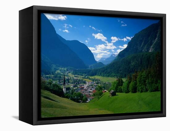 Otztal-Otz Valley & Town of Oetz, Tyrol, Austri-Walter Bibikow-Framed Stretched Canvas