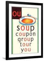 OU in Soup-null-Framed Art Print