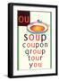 OU in Soup-null-Framed Art Print