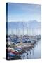 Ouchy Harbour, Lausanne, Vaud, Switzerland, Europe-Ian Trower-Stretched Canvas