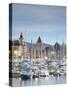 Ouchy Harbour, Lausanne, Vaud, Switzerland-Ian Trower-Stretched Canvas