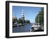 Oude Schans and Montelbaanstoren, Amsterdam, Netherlands-Peter Thompson-Framed Photographic Print