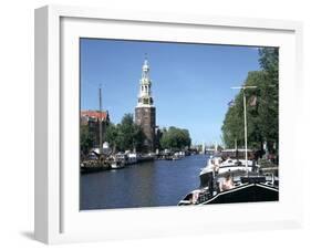 Oude Schans and Montelbaanstoren, Amsterdam, Netherlands-Peter Thompson-Framed Photographic Print