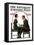 "Ouija Board" Saturday Evening Post Cover, May 1,1920-Norman Rockwell-Framed Stretched Canvas