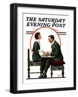 "Ouija Board" Saturday Evening Post Cover, May 1,1920-Norman Rockwell-Framed Premium Giclee Print