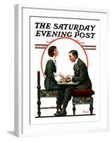 "Ouija Board" Saturday Evening Post Cover, May 1,1920-Norman Rockwell-Framed Giclee Print