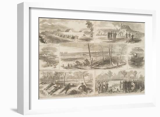 Our Army before Yorktown, Virginia, Published in "Harper's Weekly," May 3, 1862-Winslow Homer-Framed Giclee Print