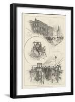 Our Artist in America, New York City People Going Home-Henry Charles Seppings Wright-Framed Giclee Print