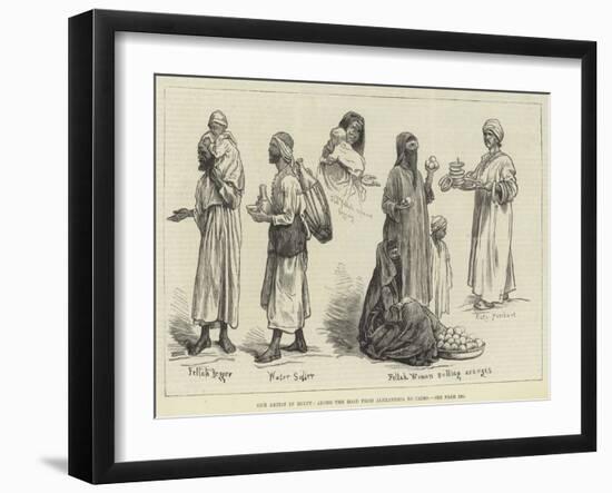 Our Artist in Egypt, Along the Road from Alexandria to Cairo-null-Framed Giclee Print