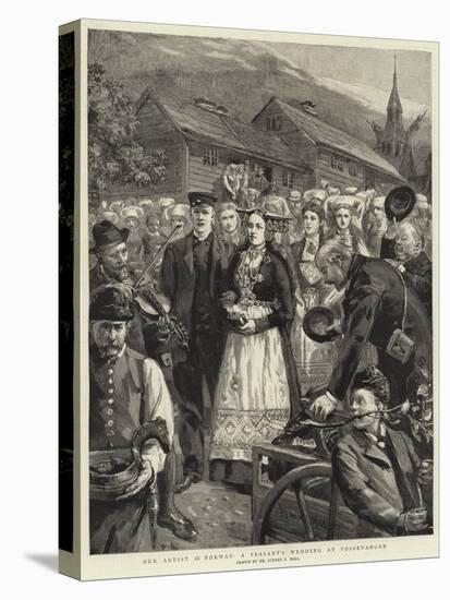 Our Artist in Norway, a Peasant's Wedding at Vossevangen-Sydney Prior Hall-Stretched Canvas