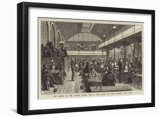 Our Artist in the United States, Xiv, a Bier Halle in The Bowery, New York-null-Framed Giclee Print