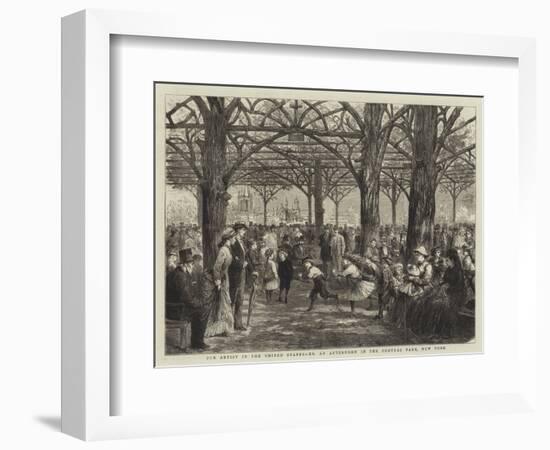 Our Artist in the United States, Xv, an Afternoon in the Central Park, New York-null-Framed Giclee Print