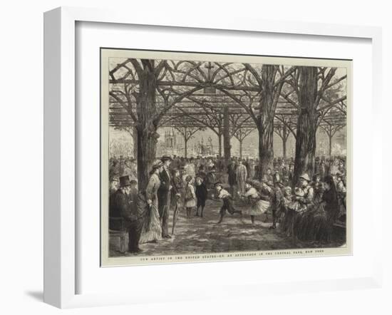 Our Artist in the United States, Xv, an Afternoon in the Central Park, New York-null-Framed Giclee Print